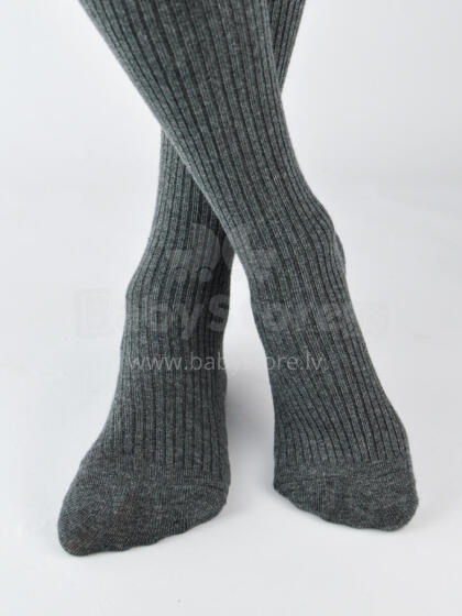 NOVITI RB007-G-04 Cotton tights stripe graphite melange 116/122