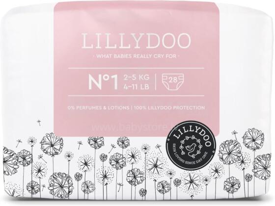 Lillydoo Sensitive Cotton Soft Nappies Art.236293 Экологические подгузники-трусики 1 размер,2-5кг