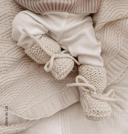 La Bebe™ Lambswool Natural Eco Socks/Booties Art.236716 Dabīgas vilnas adītas bērnu zeķītes/zabāciņi,1 gab.