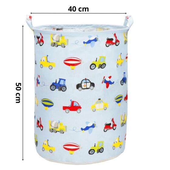 Storage basket for toys and clothes Springos HA0138, 63 L, with handles, light blue