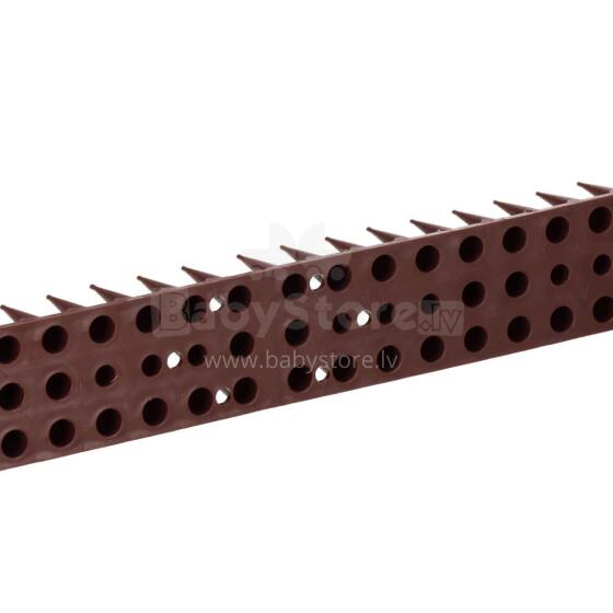 Anti-Bird Spikes Springos GA0018, Plastic Pigeon Repellent Strip, 12 pcs, Brown