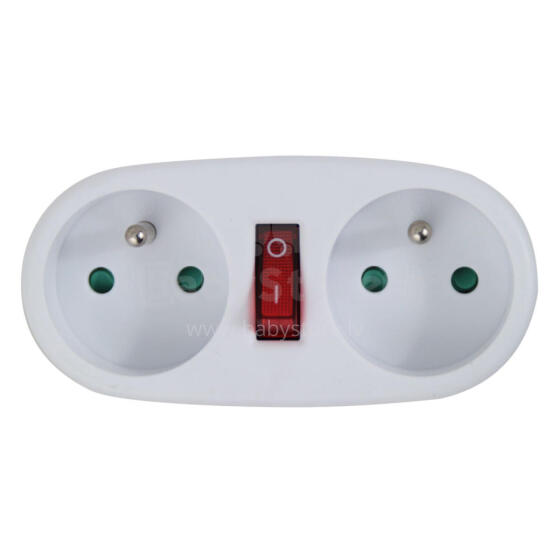 ESPERANZA ELEC. SOCKET SPLITTER 2 SOCKETS SWITCH WHITE