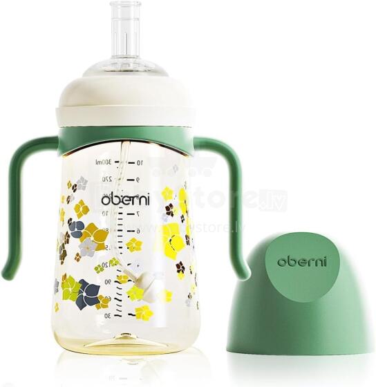Oberni Learning Cup Art.237419 Green  Обучающая кружка с трубочкой для питья с 6 месяцев,240мл