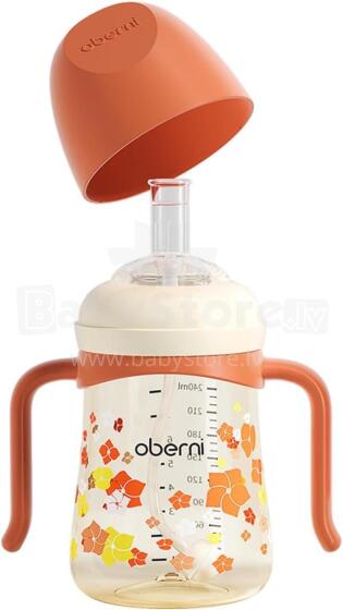 Oberni Learning Cup Art.237420 Orange  Обучающая кружка с трубочкой для питья с 6 месяцев,240мл