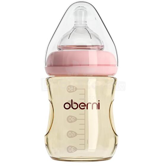 Oberni Anti-Colic Baby Bottle Art.237428 Pink Бутылочка антиколиковая с силиконовой соской от 0 мес., 150мл