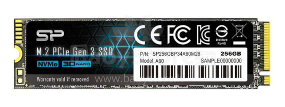 Silicon Power P34A60 M.2 256 ГБ PCI Express SLC NVMe
