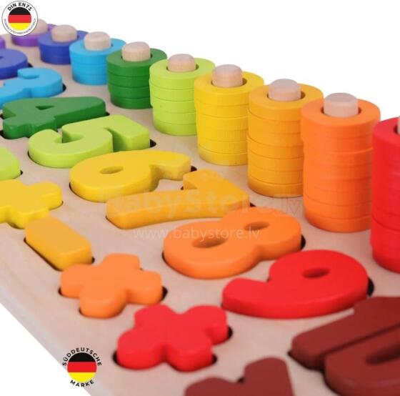 Montessori Wooden Toy  Art.237541 Развивающая деревянная игрушка 'Цифры'