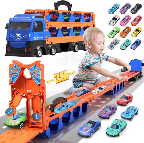 Transport Truck Toy Cars  Art.237558  Трейлер с машинками и дорогой