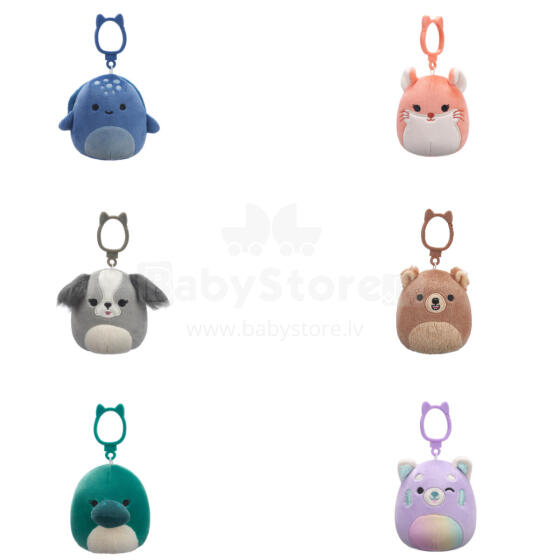 SQUISHMALLOWS W21 Clip-on plush toy, 8 cm