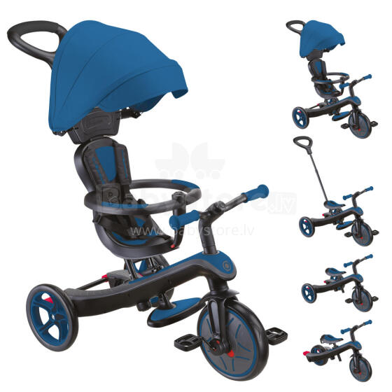 GLOBBER trīsritenis Explorer Trike 4 In 1, tumši zila, 632-500-4