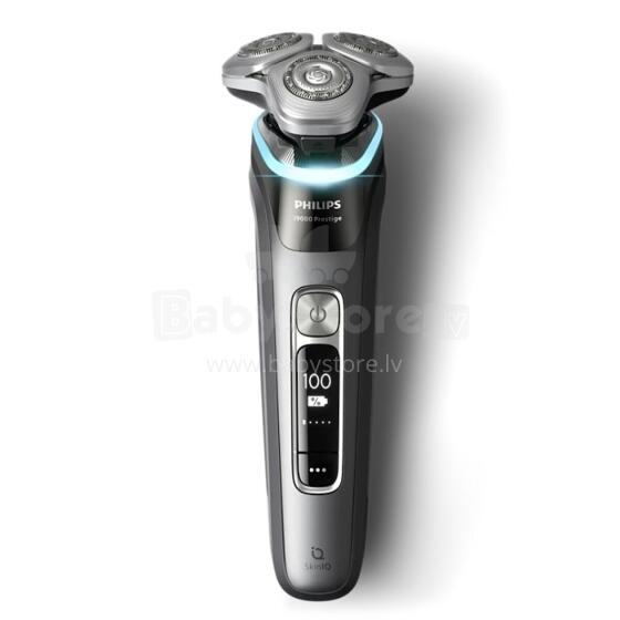 Jaunums! PHILIPS i9000 Prestige Ultra Elektroskuveklis mitrai/sausai skūšanai (lādējams), Tumšs šīferis