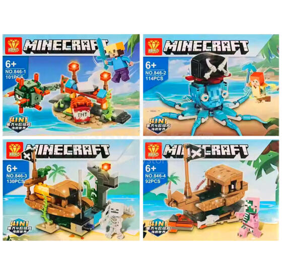 KLOCKI MINECRAFT +100 ELEMENTÓW