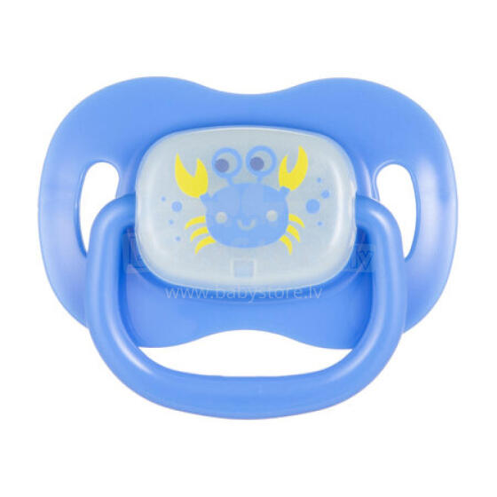 CANPOL 22/435_blu Soothing silicone pacifier 6-18m round Love&amp;sea