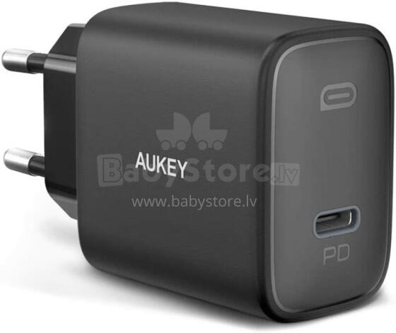 AUKEY PA-F1S Swift mobilais lādētājs Melns 1xUSB C Power Delivery 3.0 20W 3A