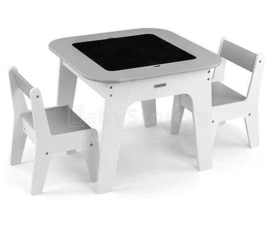 MILLY MALLY 6092 Olaf furniture set - Table and two chairs Grey