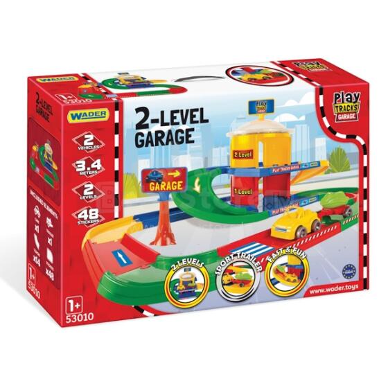 WADER 53010 Play Tracks Garāža 2 līmeņu garāža