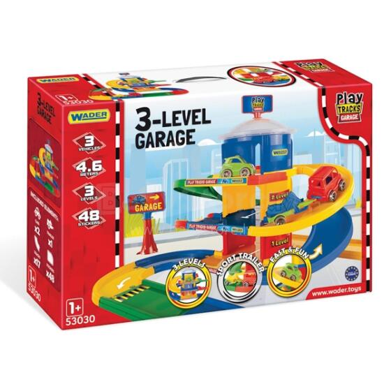 WADER 53030 Play Tracks Garāža 3 līmeņu garāža