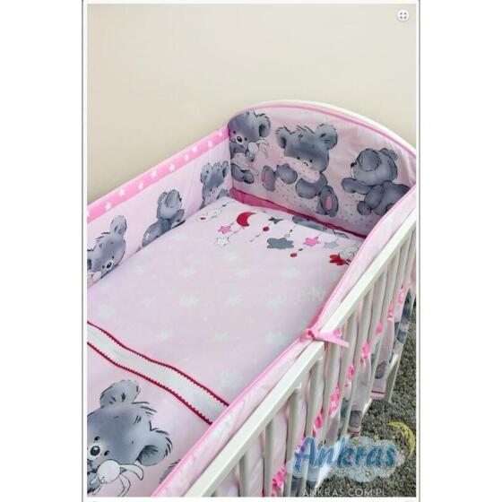 Ankras Mika Ar.43367 Pink  Бортик-охранка для детской кроватки 360 cm