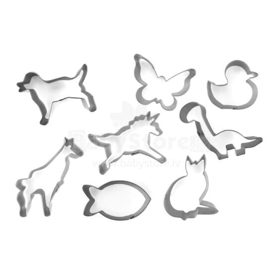 Gingerbread cookie cutter set 8 pcs. animals