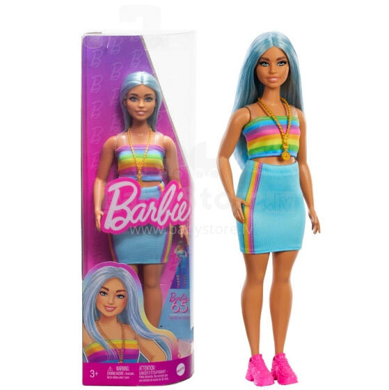 LALKA BARBIE FASHIONISTKA TĘCZOWA