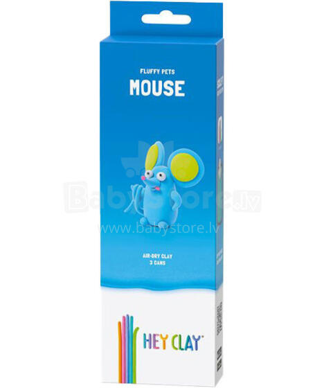HEY CLAY HCL30116CEE Figūriņa Pūkaini dzīvnieki Mouse 3 iepakojums