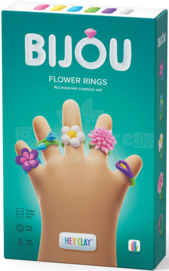 HEY CLAY HCL31001CEE Figurine Bijou Flower Rings + AKC 3 pack