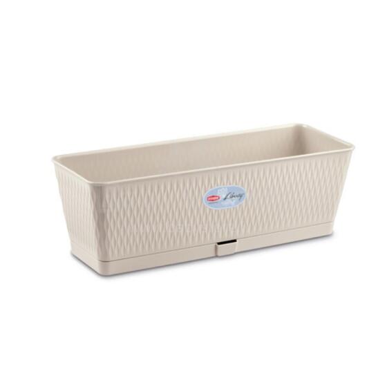 Цветочная коробка Liberty 50x18x16см белая