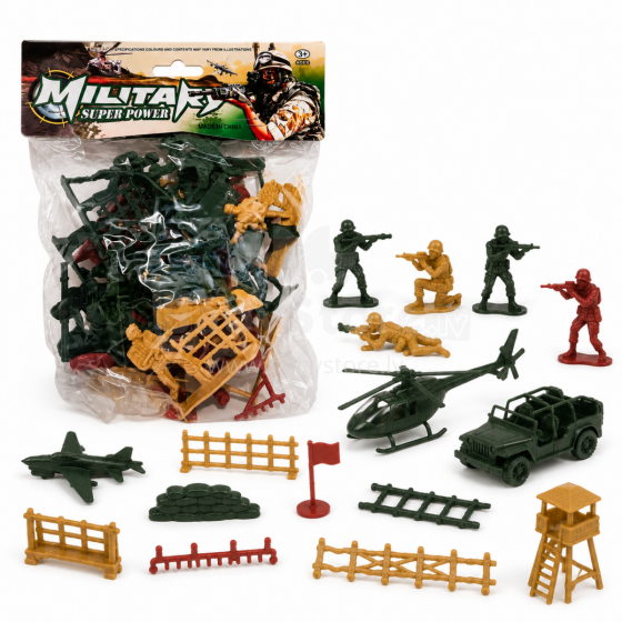 Kids Book Art.239370 "Military Super Power" Toy Soldier Set (21 pieces)