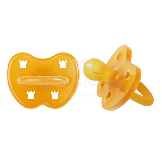 Hevea Natural Rubber Pacifier  Art.239421 Natural Anatomiskā/ortopēdiskā lateksa māneklītis 0-3 mēn,2 gab