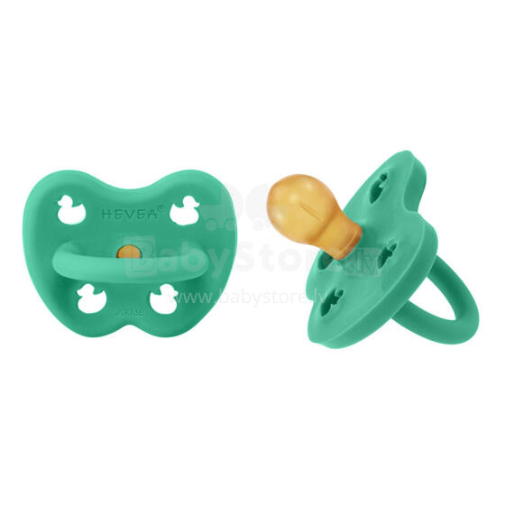 Hevea Natural Rubber Pacifier Round Art.239427 Pop Of Green  Natural anatomical 3-36 month