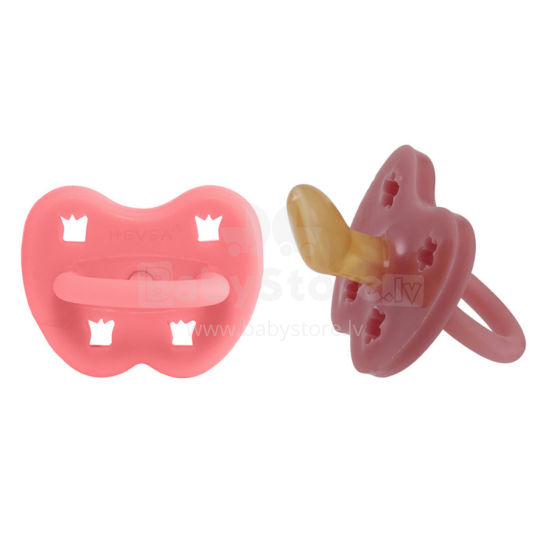Hevea Natural Rubber Pacifier Anatomical Art.239434 Lychee/Guava Anatomiskā/ortopēdiskā lateksa māneklītis 3-36 mēn,2 gab