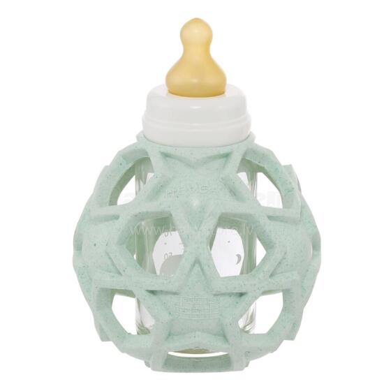 Hevea Baby Glass Bottle Art.239537 Mint  Стеклянная бутылка с соской и мягкий шарик из 100% натурального (природного) каучука от 0+ месяцев.