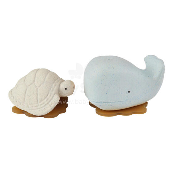 Hevea Set Rubber Bathing Toy Art.345021 Blizzard Blue/Vanilla Vannas Rotaļlieta  no 100% dabiska kaučuka 0+ mēn.