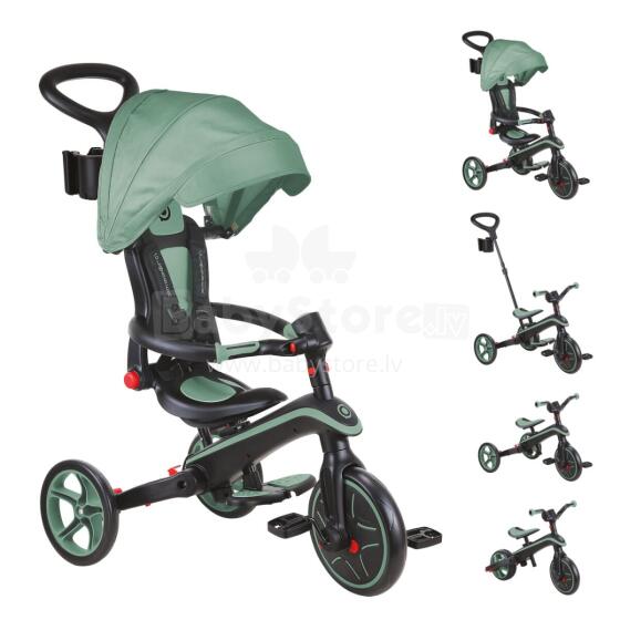 GLOBBER trīsritenis Explorer Trike Foldable 4in1, zaļš, 732-104