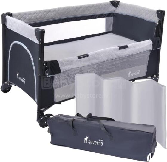 Kids Severno Overnight Art.239837 Grey   Travel cot