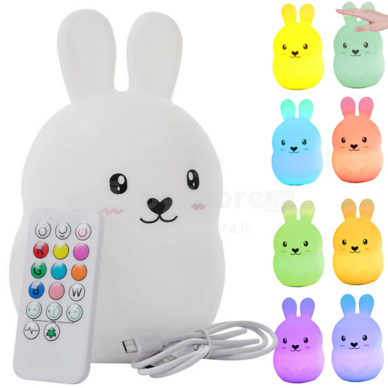 Kids Severno  Projector Rabbit Art.239838 Ночник детский силиконовый  Зайчик с пультом