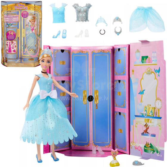 LALKA DISNEY KOPCIUSZEK SZAFA Z UBRANIAM