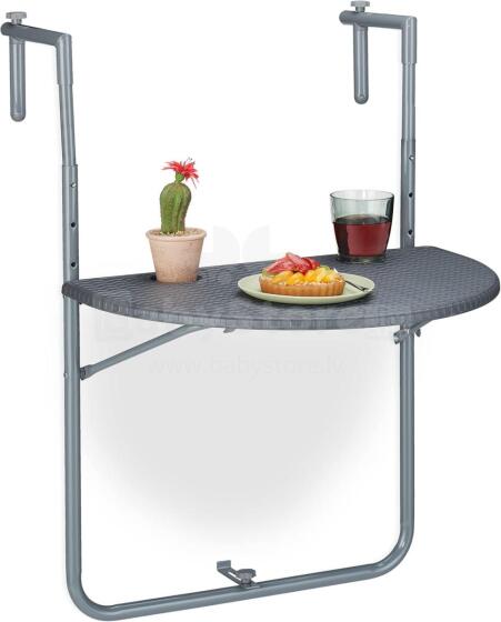 Relaxdays Folding Balcony Hanging Table Art.240629 saliekams balkona piekaramais galdiņš