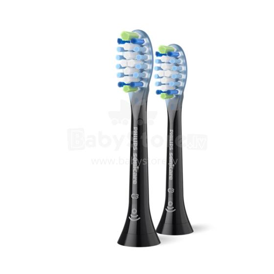 Jaunums! Sonicare C3 Premium Plaque Defence zobu birstes uzgalis (2gab) melns