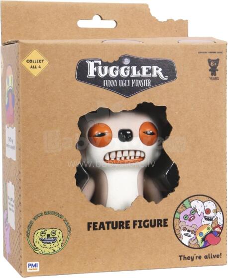 Fuggler Figure Teddy Bear Nightmare Beige – Funny Ugly Monster Plush Toy with Human-Like Teeth 11cm