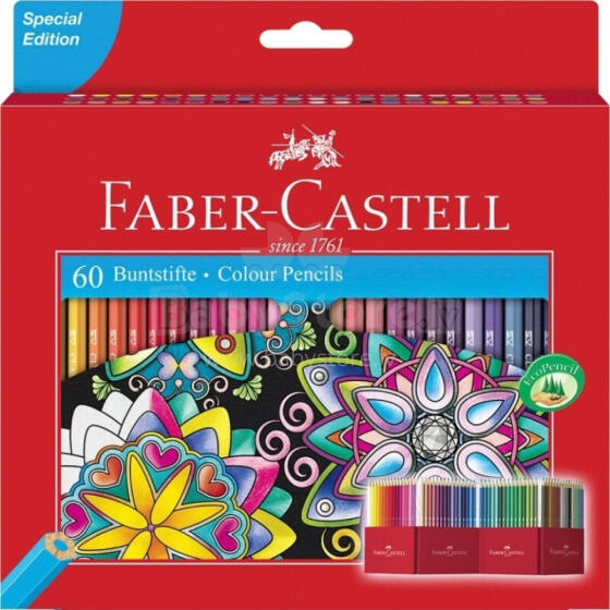 Цветные карандаши Faber-Castell Castle 60 цветов