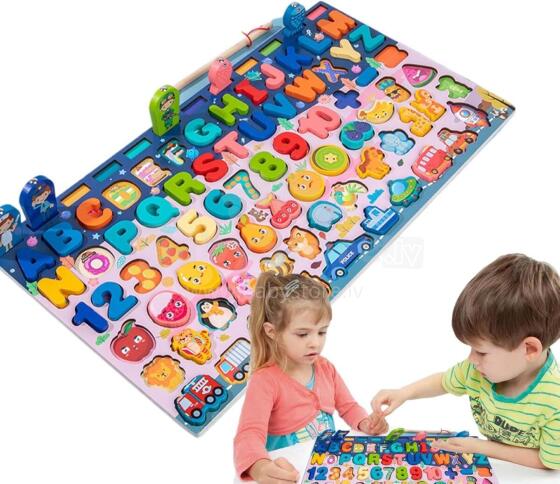 Wooden Puzzles Montessori 6 in 1  Art.241379   Деревянный пазл Монтессори