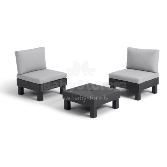 Garden furniture set Elements Balcony Set gray/light gray
