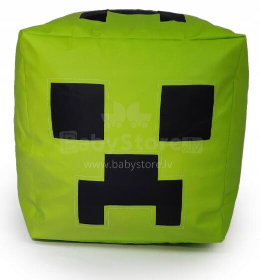Qubo™ The Cube 50 Minecraft Art.241479 Apple Sēžammaiss, Puffs, Mīkstais bean bags