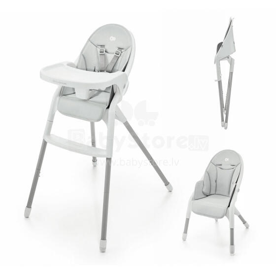 KINDERKRAFT DINNLY GREY augstais krēsls