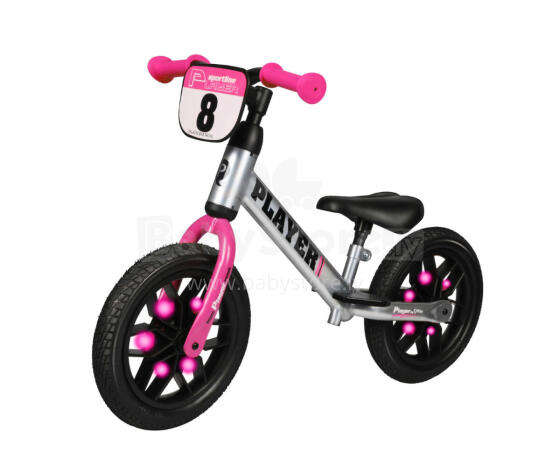 MILLY MALLY 4100 Qplay Balance motocikls Player rozā krāsā