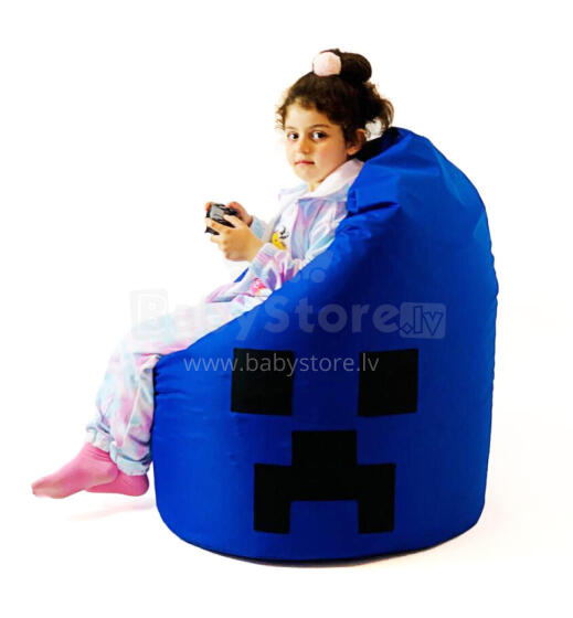 Qubo™  Drop Minecraft XL Art.241764 Blueberry Sēžammaiss Puffs, Mīkstais bean bags
