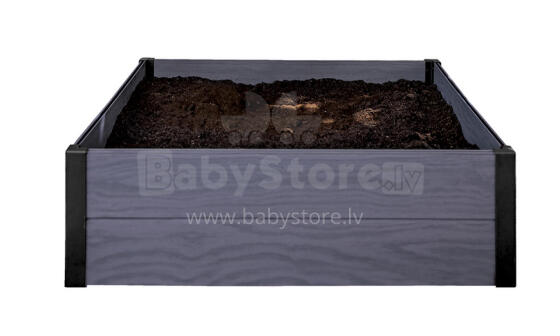 Apmalīte kvadrāta puķu dobei Maple Square 106x106x32cm pelēka