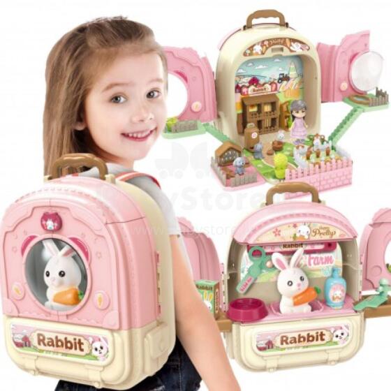 WOOPIE 50070 Rabbit in Backpack 3in1 House and Farm