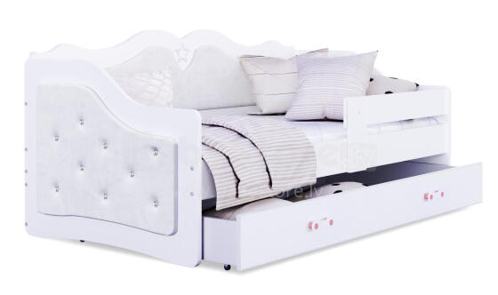 AJK Lili 1608 Crystal Art.241948 White подростковая кровать 180x80см